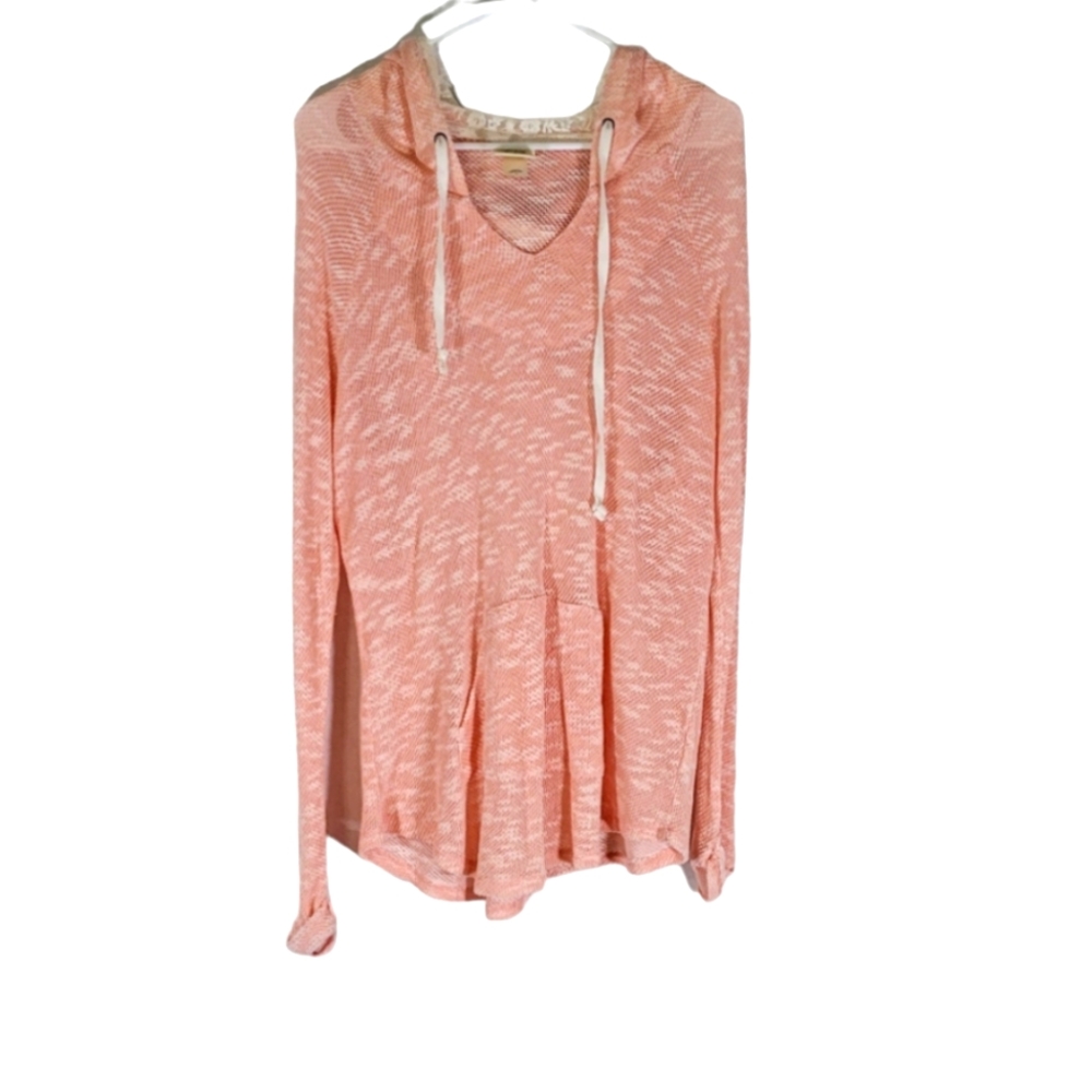 Bella du Jour A beautiful pink hooded sweater plus size XXL.